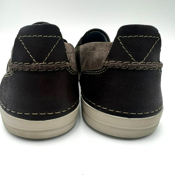 CLARKS Shoes Mens 8 Suede Gossler Race Brown Slip on Loafers Collection Sneakers - Picture 3 of 7